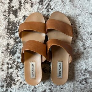 Steve Madden Brown Slide Sandals